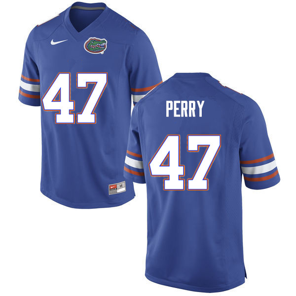 Men #47 Austin Perry Florida Gators College Football Jerseys Sale-Blue
